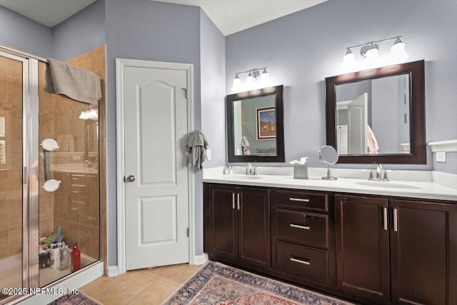 141 Mediterra Ave, Ponte Vedra, FL 32081 - full bath featuring a stall shower, double vanity, and tile patterned flooring