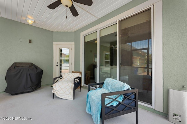 141 Mediterra Ave, Ponte Vedra, FL 32081 - view of patio with a ceiling fan and area for grilling