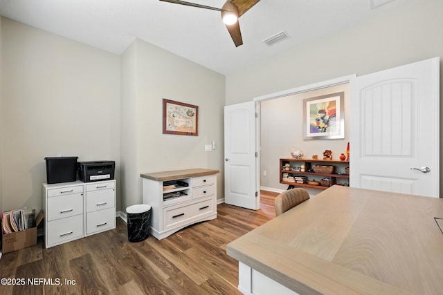 129 Oyster Shell Ter, Ponte Vedra, FL 32081 - bedroom featuring dark wood-style floors, a desk, and a ceiling fan