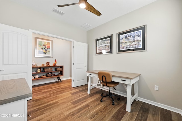 129 Oyster Shell Ter, Ponte Vedra, FL 32081 - home office featuring a ceiling fan and light wood-style flooring