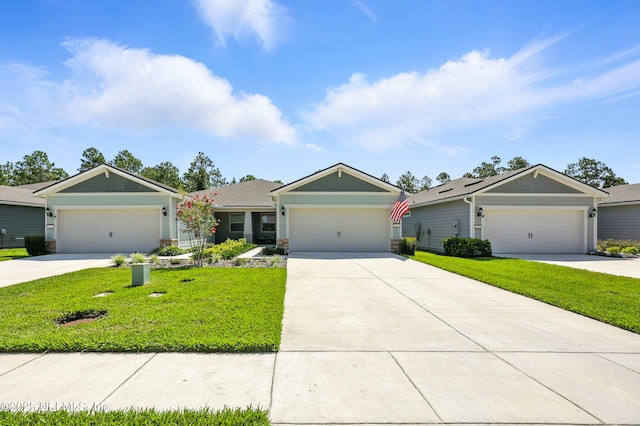 129 Oyster Shell Ter, Ponte Vedra, FL 32081 - single story home with a front yard, stone siding, and driveway