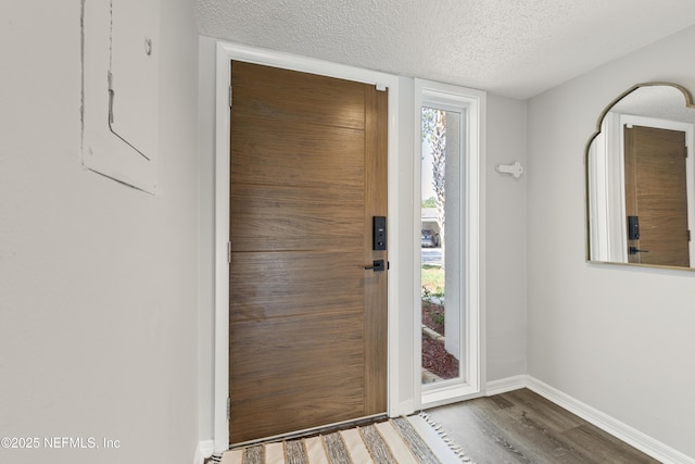 7855 La Sierra Ct Unit 7855, Jacksonville, FL 32256 - foyer entrance with a textured ceiling, wood finished floors, healthy amount of natural light, and electric panel