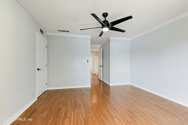 7855 La Sierra Ct Unit 7855, Jacksonville, FL 32256 - unfurnished room featuring wood finished floors, ceiling fan, and ornamental molding