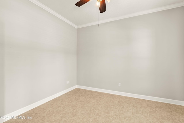 100 Cummer Way, Saint Augustine, FL 32095 - spare room with a ceiling fan and crown molding