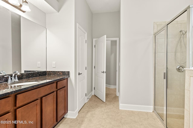 100 Cummer Way, Saint Augustine, FL 32095 - full bathroom featuring a shower stall, vanity, and tile patterned floors