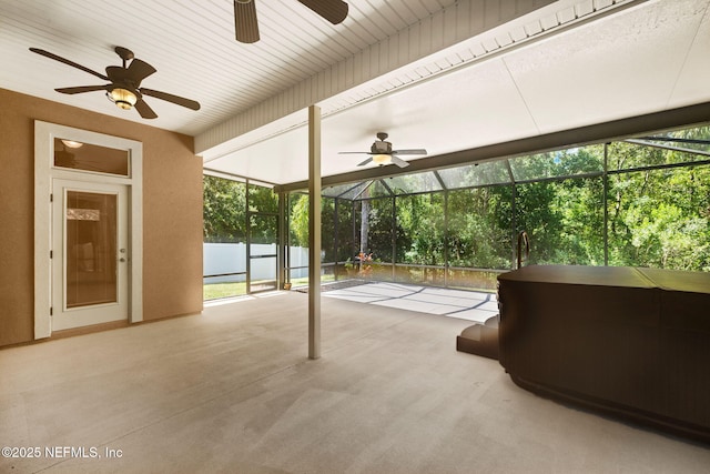 100 Cummer Way, Saint Augustine, FL 32095 - unfurnished sunroom with a ceiling fan