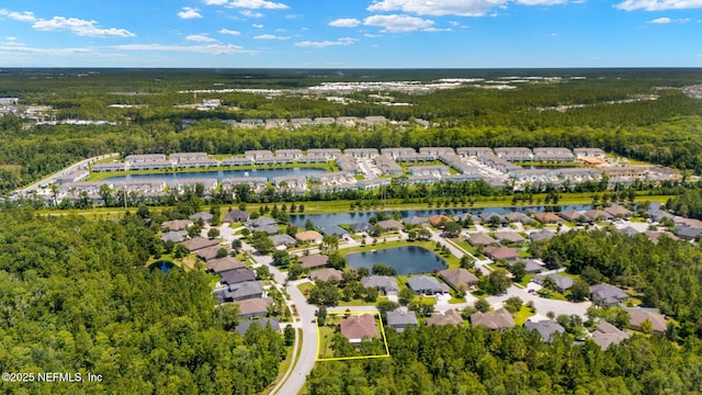 100 Cummer Way, Saint Augustine, FL 32095 - aerial view of residential area featuring a nearby body of water and property boundaries highlighted