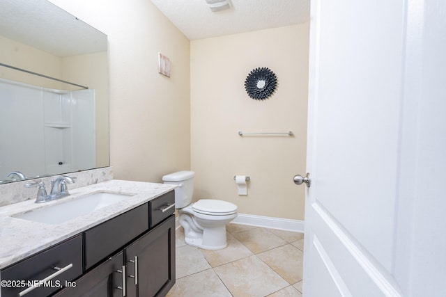 11115 Parkside Preserve Way, Jacksonville, FL 32257 - full bath featuring vanity, tile patterned floors, a shower, and a textured ceiling