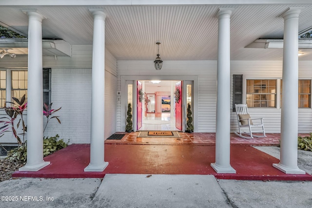 2785 Holly Point Rd E, Orange Park, FL 32073 - entrance to property featuring a porch and brick siding