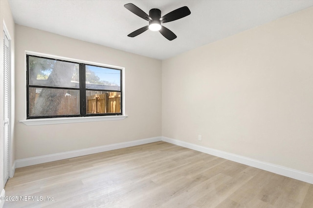165 Sherry Dr, Atlantic Beach, FL 32233 - spare room featuring wood finished floors and ceiling fan