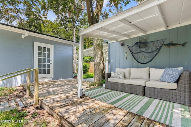 165 Sherry Dr, Atlantic Beach, FL 32233 - deck featuring an outdoor living space
