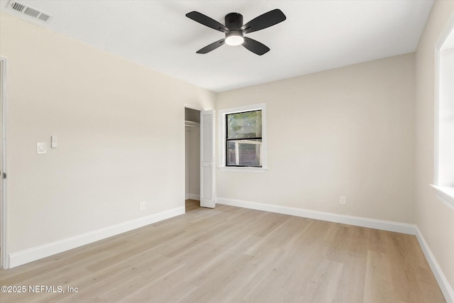 165 Sherry Dr, Atlantic Beach, FL 32233 - unfurnished room with light wood finished floors and ceiling fan