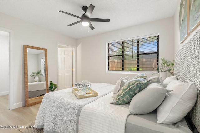 165 Sherry Dr, Atlantic Beach, FL 32233 - bedroom featuring light wood finished floors and ceiling fan