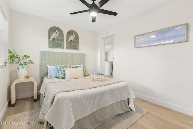 165 Sherry Dr, Atlantic Beach, FL 32233 - bedroom with wood finished floors and ceiling fan
