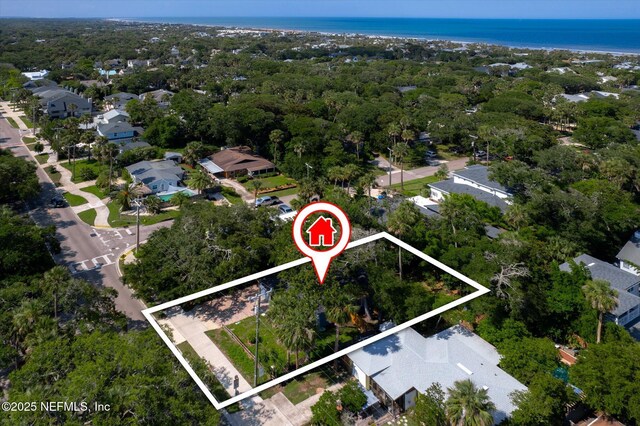 165 Sherry Dr, Atlantic Beach, FL 32233 - aerial overview of property's location featuring property boundaries highlighted and nearby suburban area