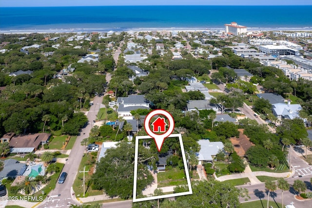 165 Sherry Dr, Atlantic Beach, FL 32233 - aerial view of property and surrounding area featuring property boundaries highlighted and a nearby body of water