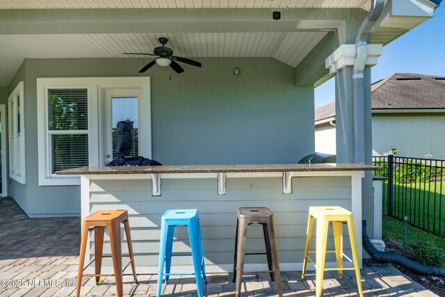 168 Bronson Pkwy, Saint Augustine, FL 32095 - view of patio / terrace with a ceiling fan