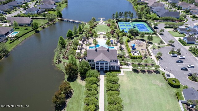 168 Bronson Pkwy, Saint Augustine, FL 32095 - aerial view of a nearby body of water and a pool area