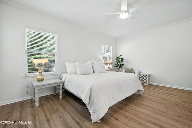 6105 Caladesi Ct, Jacksonville, FL 32258 - bedroom featuring ornamental molding, wood finished floors, and ceiling fan