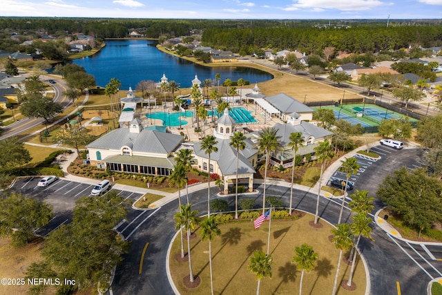 6105 Caladesi Ct, Jacksonville, FL 32258 - drone / aerial view of a nearby body of water and a pool area