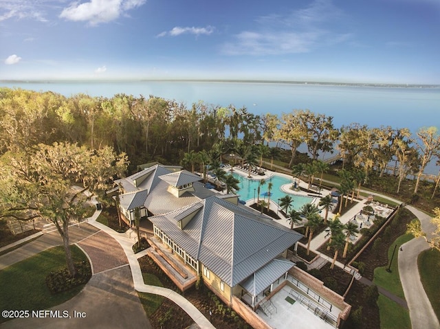 150 Calumet Dr, Saint Johns, FL 32259 - bird's eye view of a pool and a large body of water