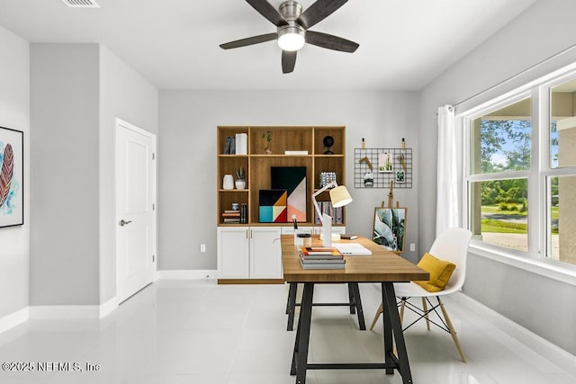20 Evansville Ln, Palm Coast, FL 32164 - office featuring healthy amount of natural light and ceiling fan