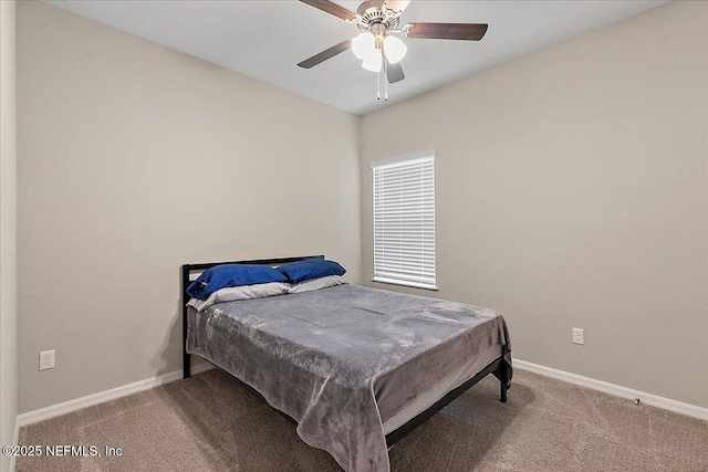 235 Brybar Dr, Saint Augustine, FL 32095 - carpeted bedroom with baseboards and ceiling fan