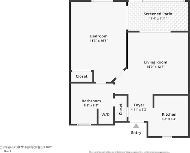4250 A1A Unit B16, Saint Augustine, FL 32080 - view of floor plan / room layout