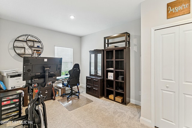 105 Meadow Creek Dr, Saint Johns, FL 32259 - carpeted office with baseboards and recessed lighting