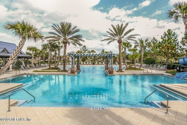 105 Meadow Creek Dr, Saint Johns, FL 32259 - community pool featuring a pergola, a patio area, and a gazebo
