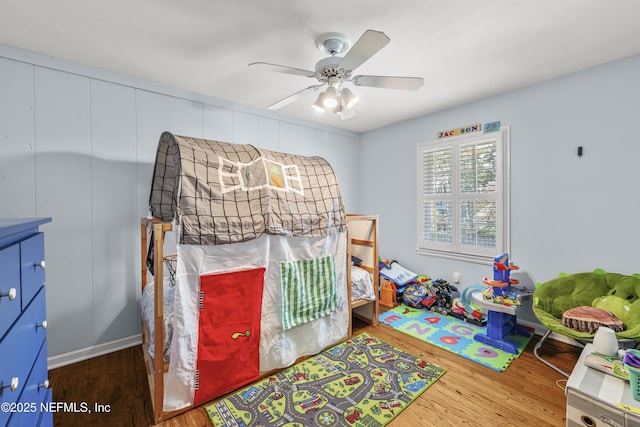 3679 Rustic Ln, Jacksonville, FL 32217 - bedroom featuring wood finished floors and ceiling fan