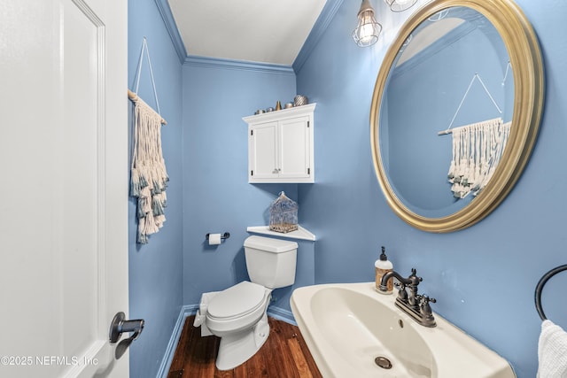 3679 Rustic Ln, Jacksonville, FL 32217 - bathroom with wood finished floors and crown molding