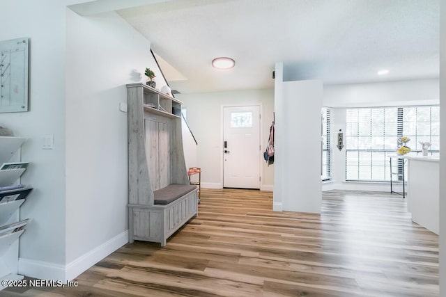 8820 Bandera Cir S, Jacksonville, FL 32244 - mudroom with light wood-type flooring and recessed lighting