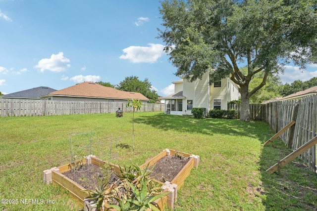 96016 Gray Heron Ct, Yulee, FL 32097 - fenced backyard featuring a vegetable garden