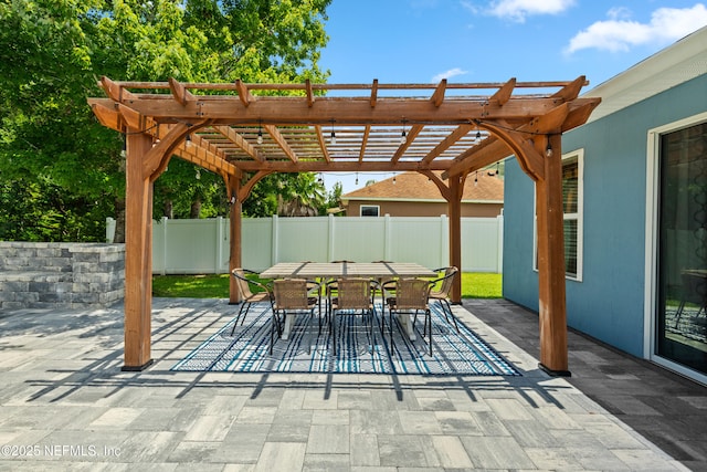 15067 Durbin Cove Way, Jacksonville, FL 32259 - view of patio / terrace featuring outdoor dining space and a pergola