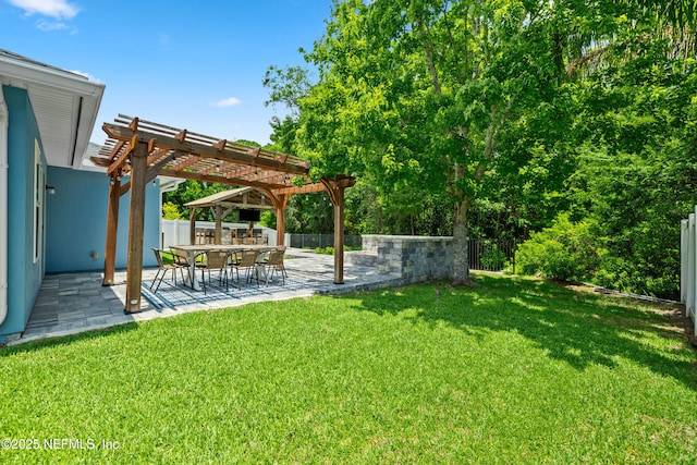 15067 Durbin Cove Way, Jacksonville, FL 32259 - view of yard with a pergola and a patio area