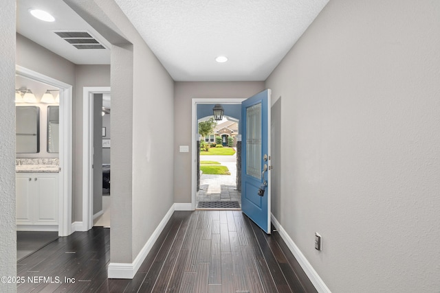 15067 Durbin Cove Way, Jacksonville, FL 32259 - foyer with dark wood-type flooring and recessed lighting