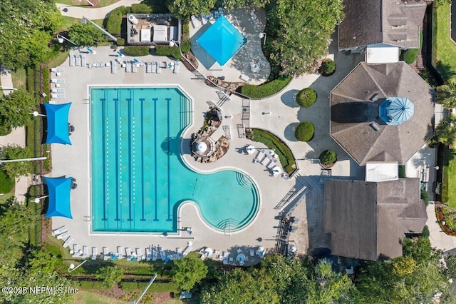85339 Amagansett Dr, Fernandina Beach, FL 32034 - drone / aerial view of a pool area