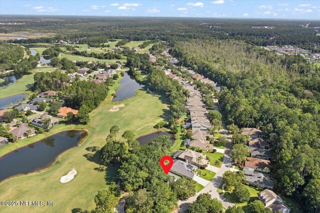 85339 Amagansett Dr, Fernandina Beach, FL 32034 - aerial view of property and surrounding area featuring nearby suburban area and a golf club