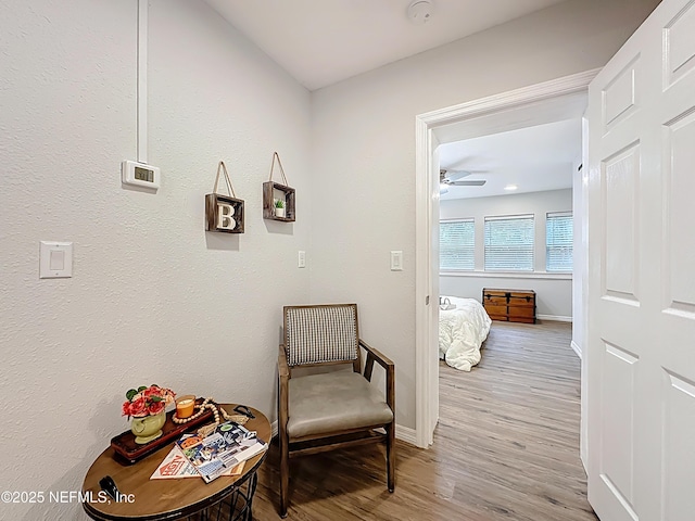 540485 US Highway 1, Callahan, FL 32011 - living area featuring wood finished floors and a ceiling fan