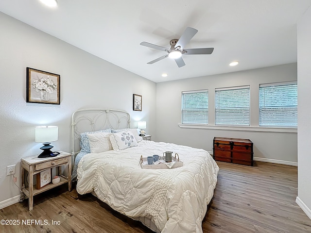 540485 US Highway 1, Callahan, FL 32011 - bedroom featuring wood finished floors, recessed lighting, and ceiling fan