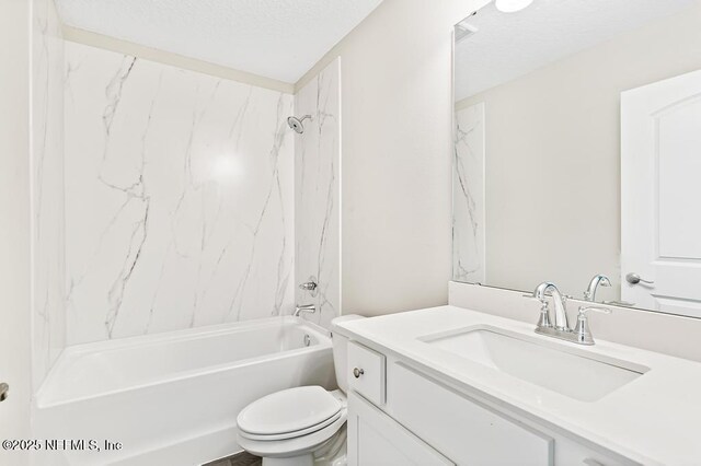 451632 Old Dixie Hwy, Callahan, FL 32011 - full bathroom with vanity, shower / bath combination, and a textured ceiling