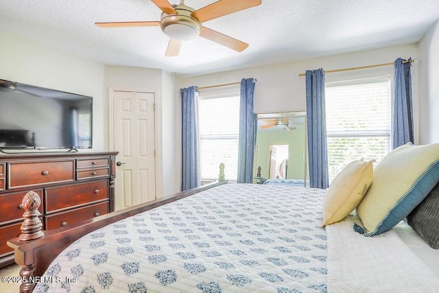 307 Southern Branch Ln, Saint Johns, FL 32259 - bedroom featuring a textured ceiling and ceiling fan