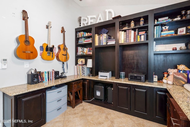 1630 Highland View Ct, Fleming Island, FL 32003 - office space with light tile patterned floors and built in desk