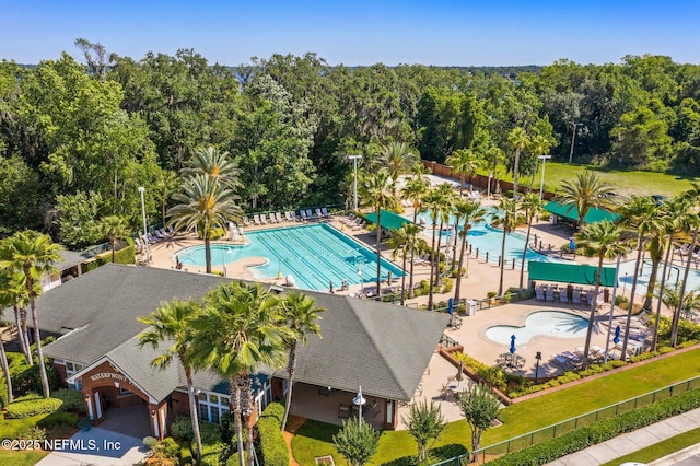 1630 Highland View Ct, Fleming Island, FL 32003 - aerial view of a pool