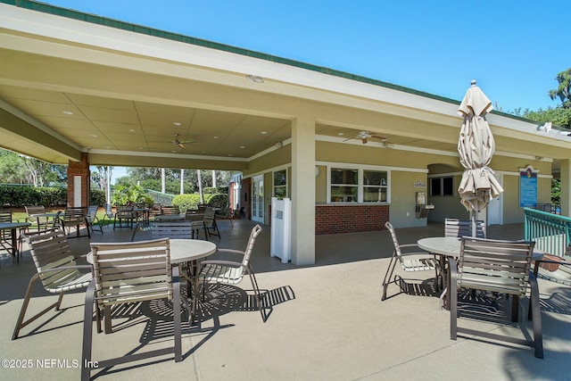 1630 Highland View Ct, Fleming Island, FL 32003 - view of patio / terrace featuring ceiling fan and outdoor dining area