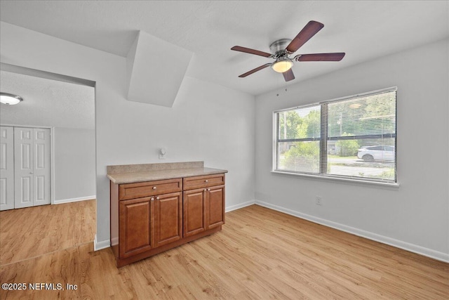 1622 Roselle Ave, Palatka, FL 32177 - spare room with light wood-style flooring and ceiling fan