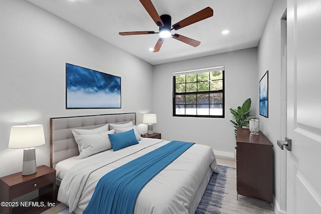 4903 Tennessee St, Jacksonville, FL 32208 - bedroom with recessed lighting, wood finished floors, and ceiling fan