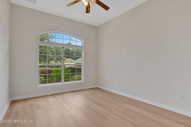 3559 Olympic Dr, Green Cove Springs, FL 32043 - unfurnished room featuring light wood-style flooring and ceiling fan