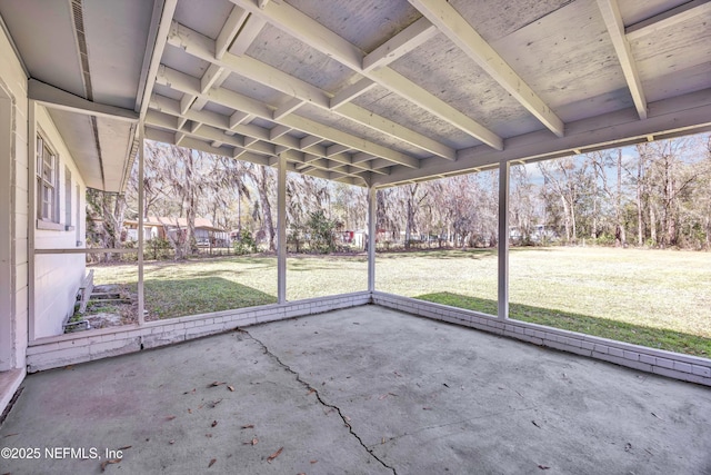 6317 Trout River Blvd, Jacksonville, FL 32219 - unfurnished sunroom featuring view of wooded area